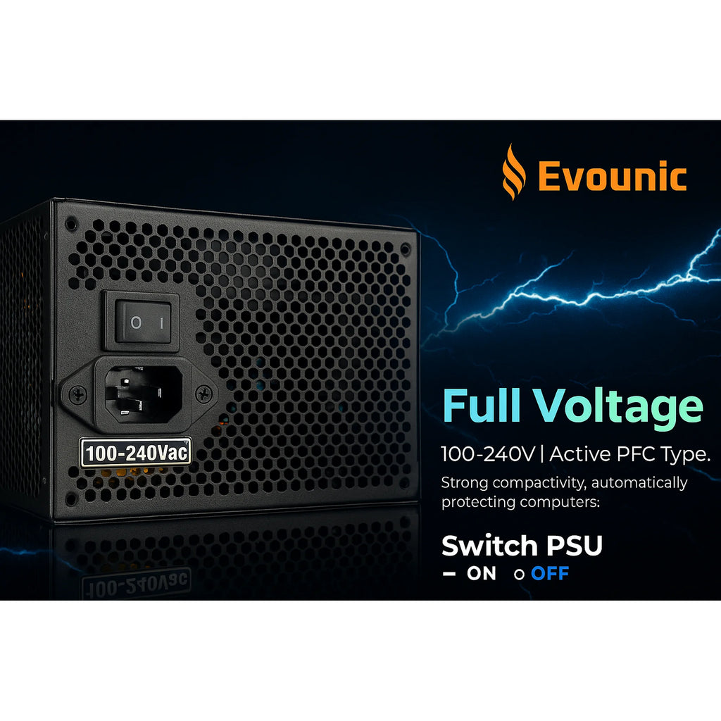 1000W 80 Plus Bronze Certified ATX Power Supply – Full Modular PSU with Active PFC, Dual/Quad Core Support, SLI/Crossfire, Haswell Ready – Gaming/Desktop PC Compatible (1000W Non-Modular)