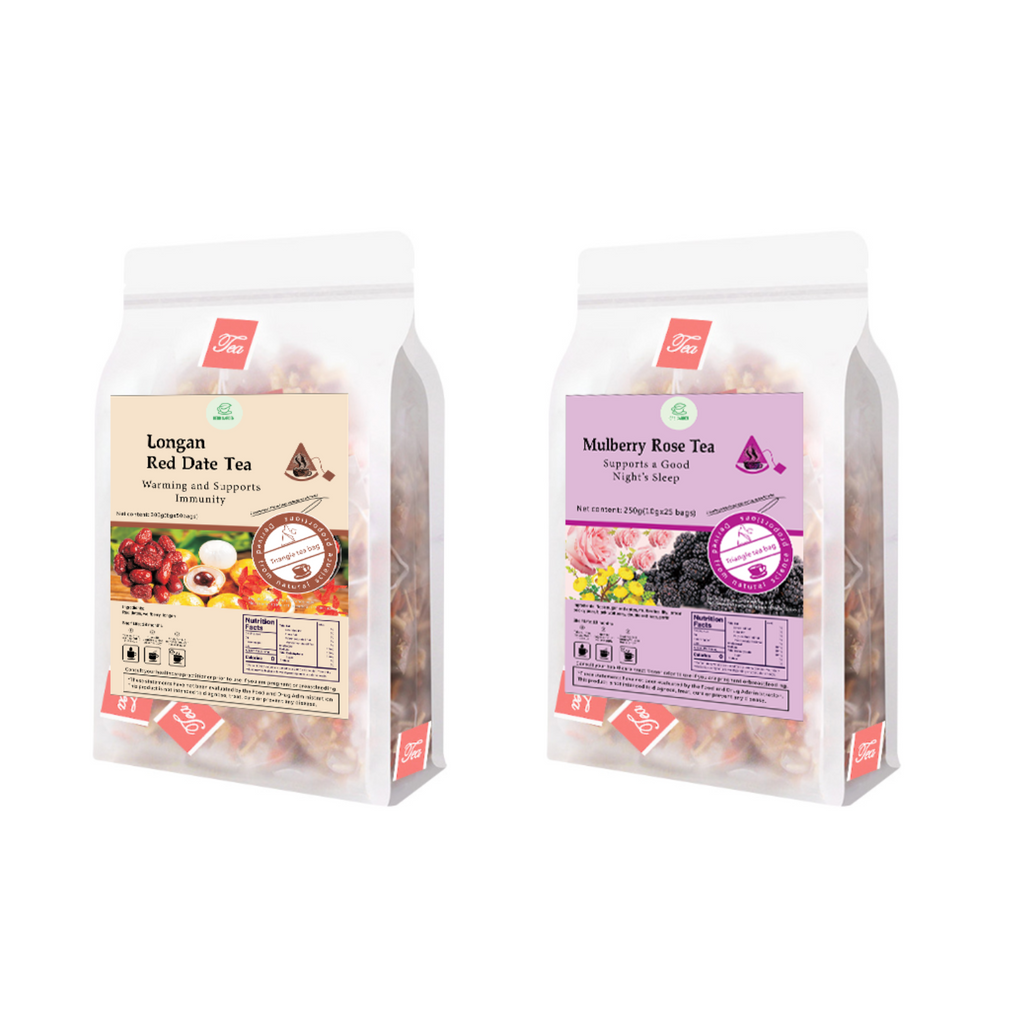 Bebida combinada de té de hierbas Goddess Material natural con azúcar saludable: 2 bolsas de 26,5 oz 75 bolsitas de té con regalo gratis 9 muestras 1 