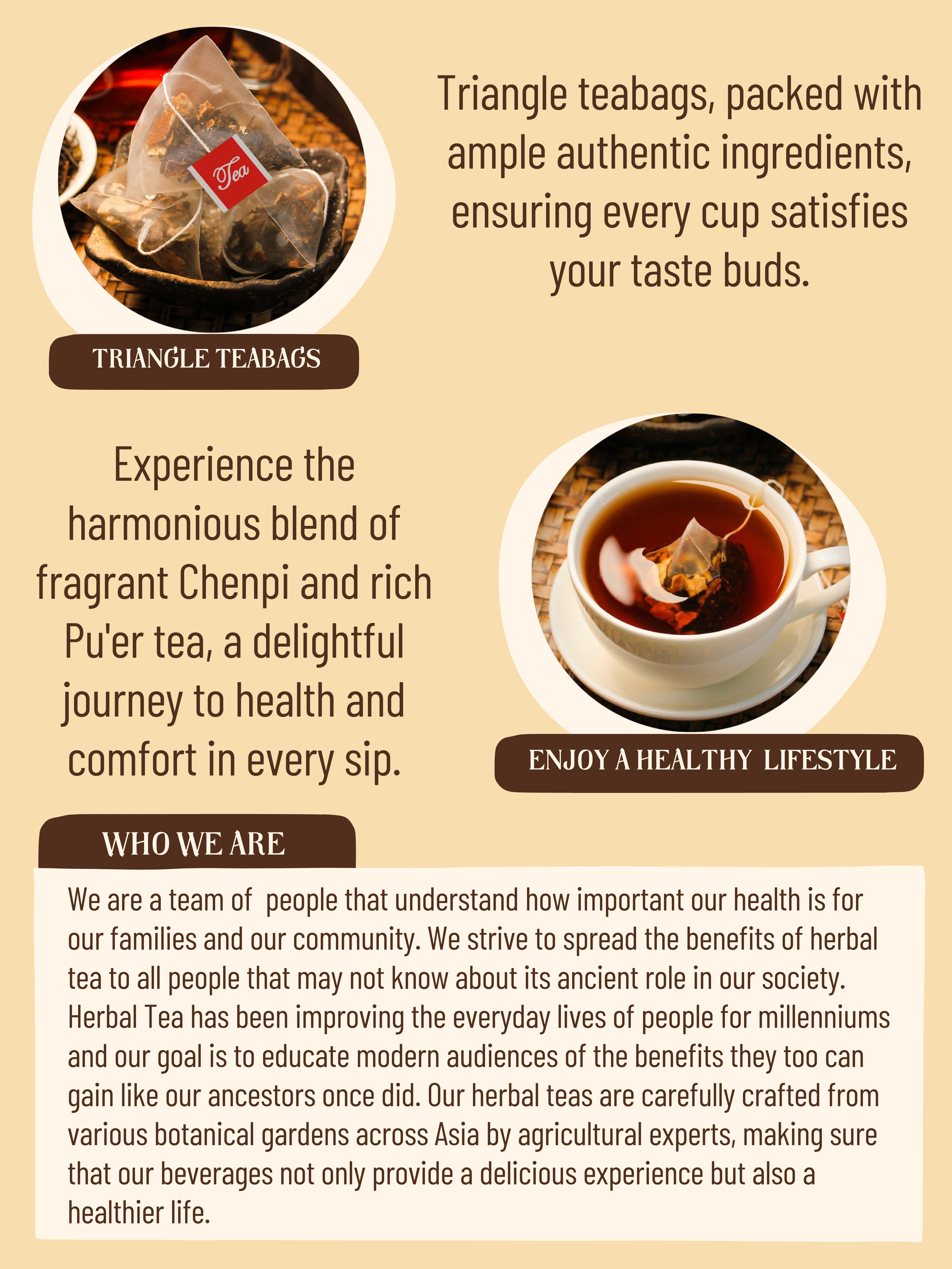 Bebida de té de hierbas Goddess - Material natural Té Puer de cáscara de mandarina 250 g (5 g x 50 bolsas)