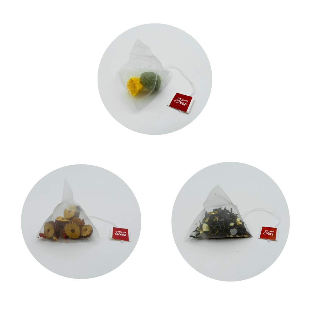 Goddess Herbal Tea Combo Bebida Material natural para un sabor dulce con azúcar saludable: 3 bolsas de 35,3 oz, 100 bolsitas de té con regalo gratis, 9 muestras 1 