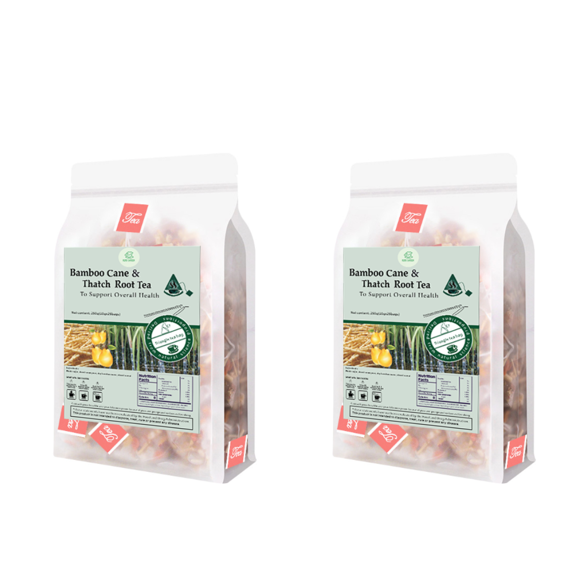 Té de hierbas - Té de caña de bambú y raíz de paja 250 g (10 g x 25 bolsas) con 9 muestras de regalo