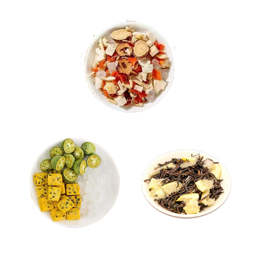 Goddess Herbal Tea Combo Bebida Material natural Sabor dulce con azúcar saludable - 3 bolsas 26.5 oz 75 bolsitas de té con regalo gratis 9 muestras 1 