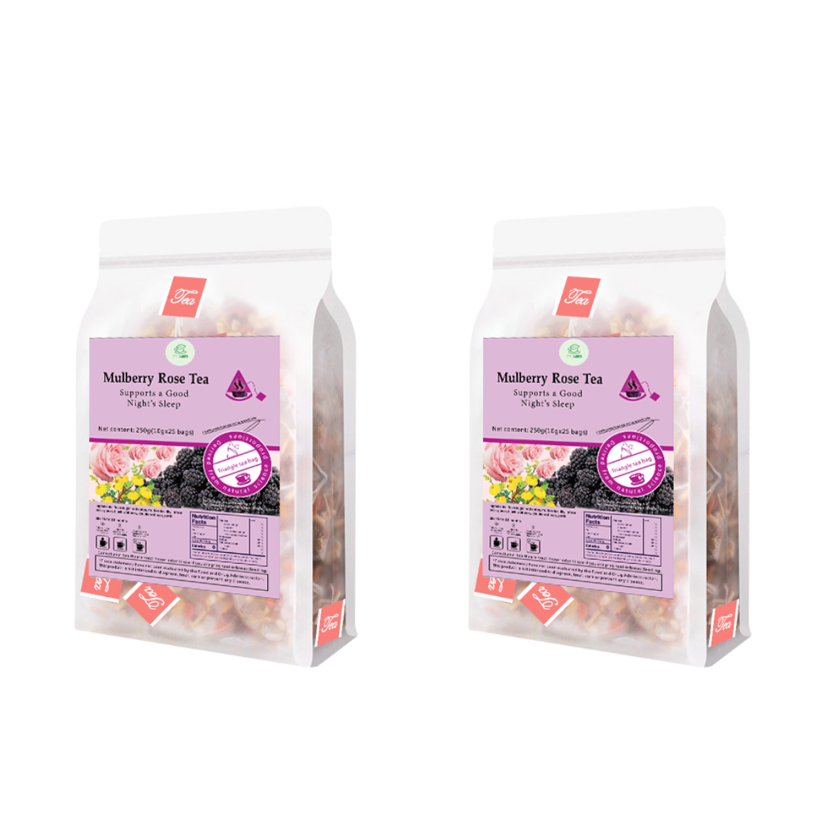 Bebida de té de hierbas Goddess - Material natural Té de rosa de morera 250 g (10 g x 25 bolsas)