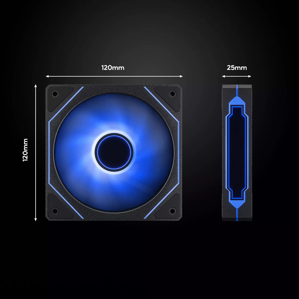Evounic 120mm RGB/ARGB Case Fan Kit with Remote Control and 6-Port Controller Hub, Quiet Cooling 6-Pack PC Fans for Gaming Desktop Computers