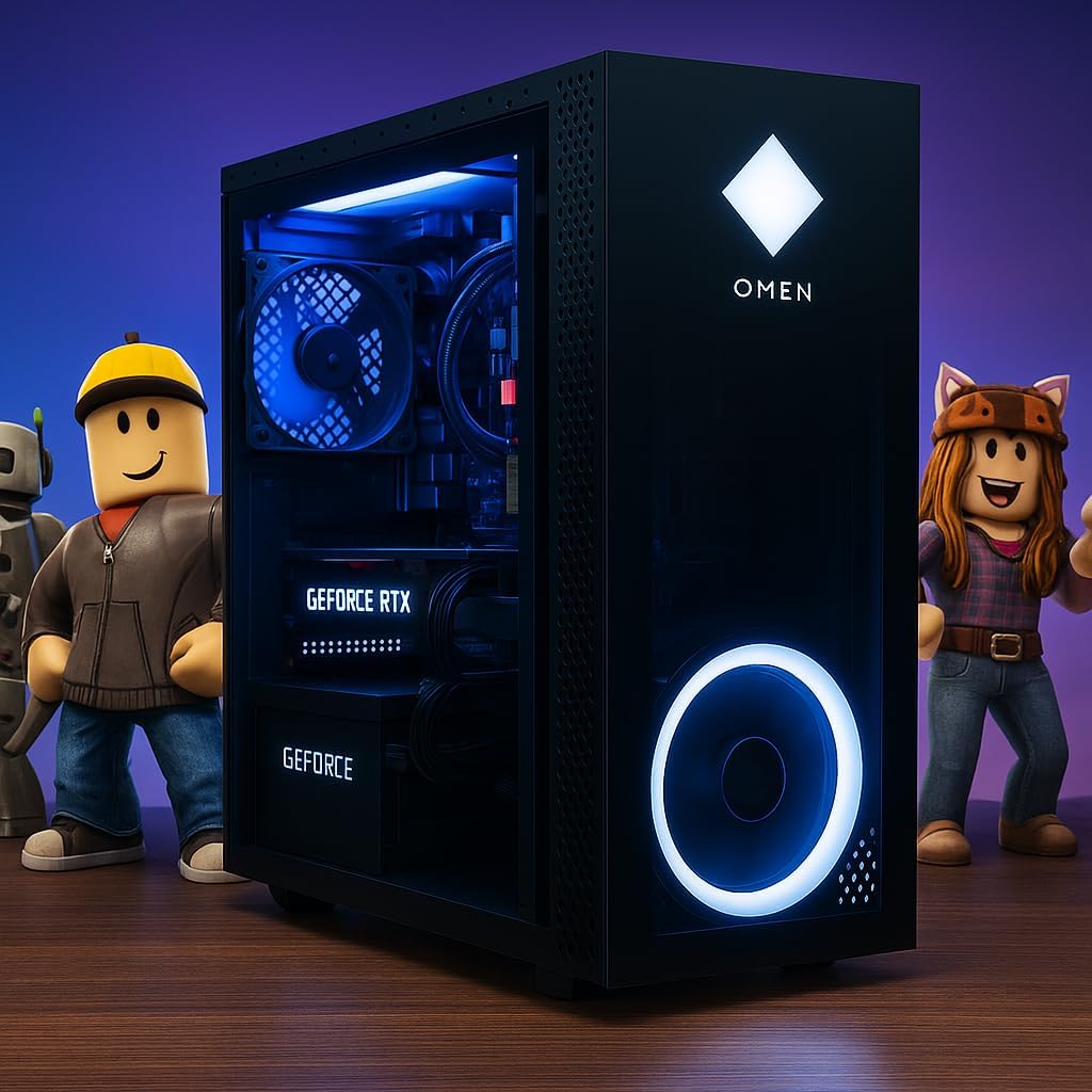 RGB Gaming PC Computer Desktop – i5-10600KF up to 4.8GHz, Radeon RX 580 8GB, 16GB RAM, 512GB SSD + 1TB HDD, WiFi 6 & BT 5.4, Windows 11, High-Performance Gaming Tower