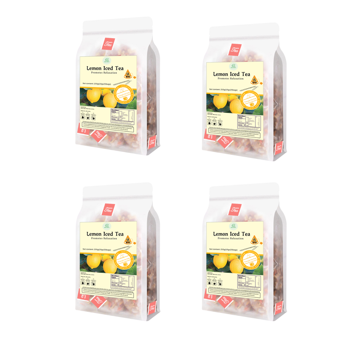 Bebida dulce de té de hierbas - Té helado de limón 250 g (10 g x 25 bolsas) 