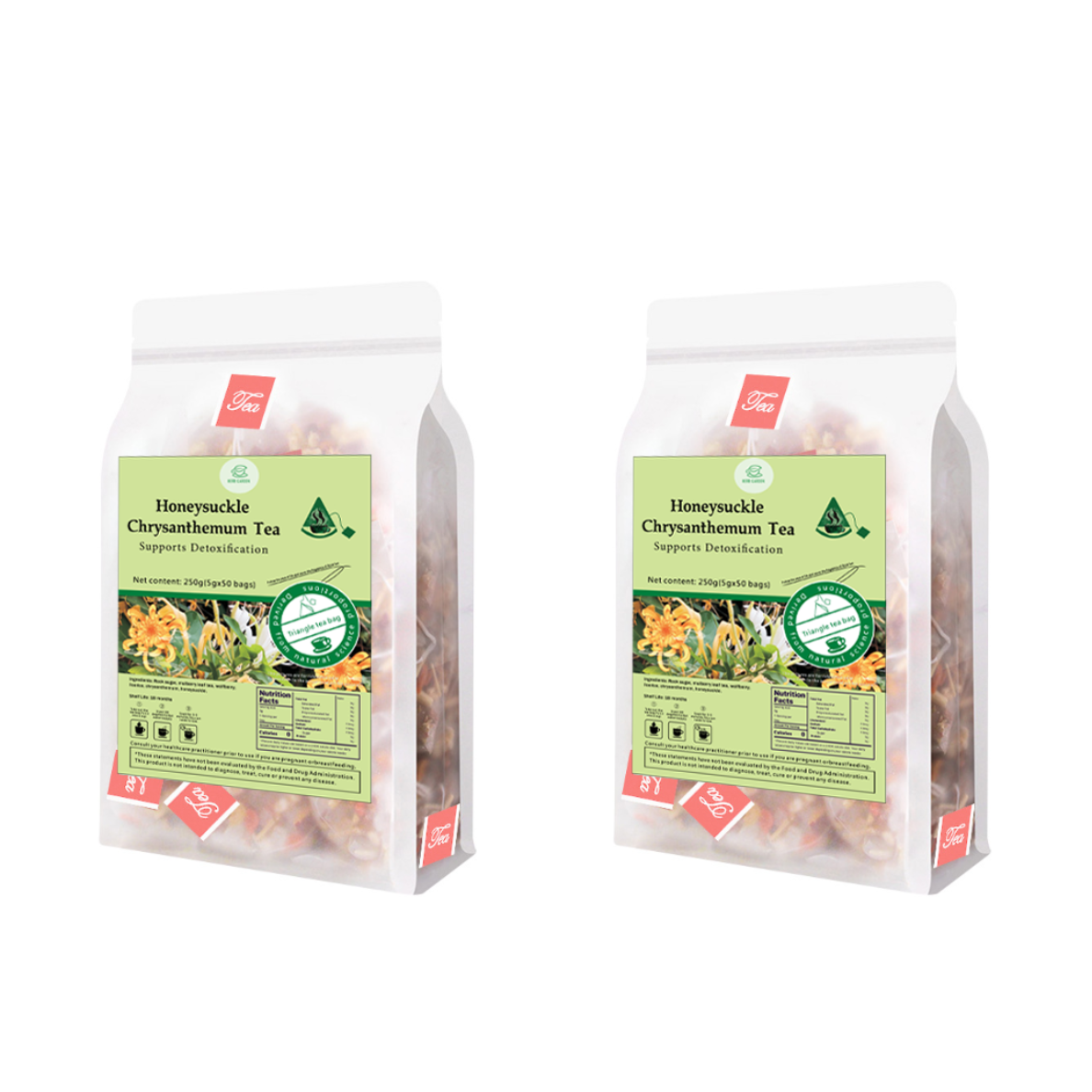 Bebida de té de hierbas Goddess - Té de crisantemo y madreselva de material natural 250 g (5 g x 50 bolsas) 