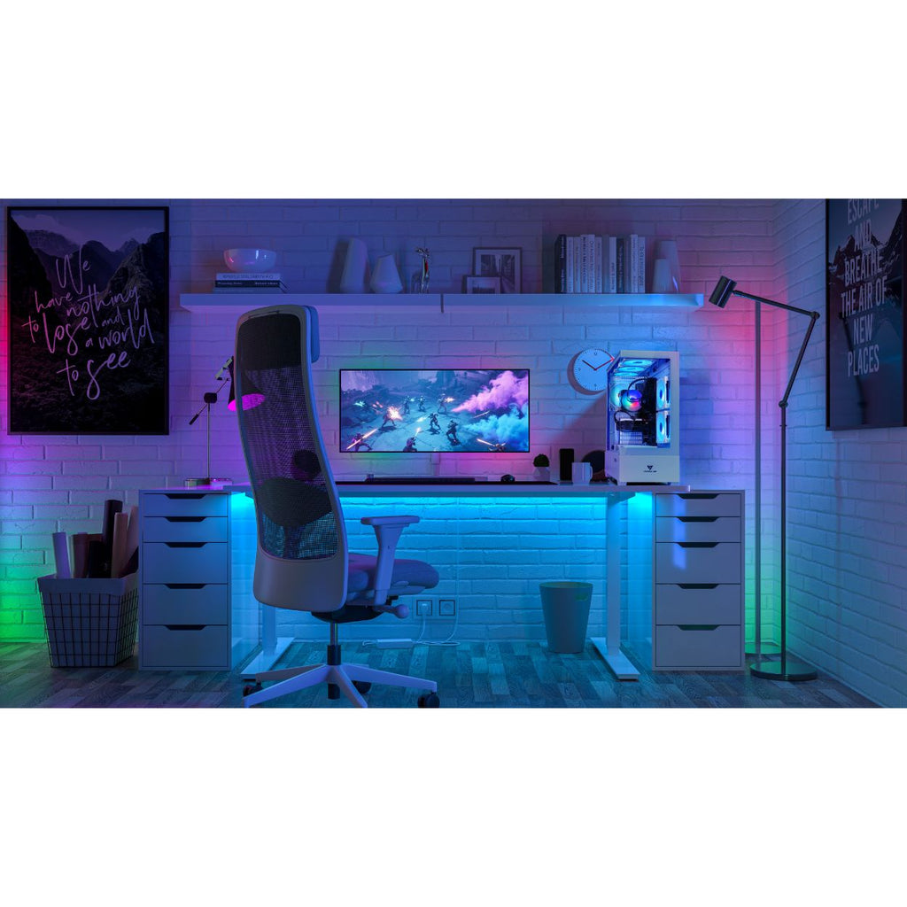 EVOUNIC Gaming PC Desktop Computer – Ryzen 7 5700X up to 4.6GHz (8 Cores / 16 Threads), RTX 3060 Ti, 32GB DDR4 RAM, 1TB SSD, Wi-Fi 6 & Bluetooth 5.4, 9× ARGB Fans, Air Cooler, 650W PSU, Win11 Pro