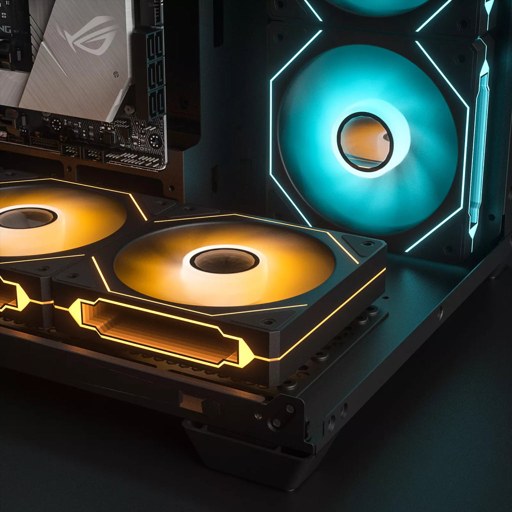 Evounic 120mm RGB/ARGB Case Fan Kit with Remote Control and 6-Port Controller Hub, Quiet Cooling 6-Pack PC Fans for Gaming Desktop Computers