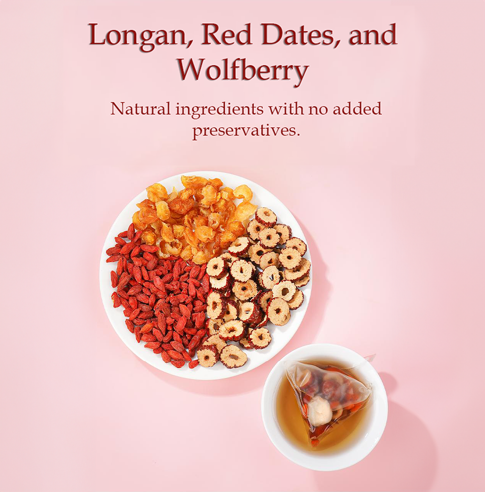 Bebida de té de hierbas - Té de dátil rojo dulce sin azúcar 10.6 oz 300 g-1200 g (50 - 200 bolsas) con muestras de regalo