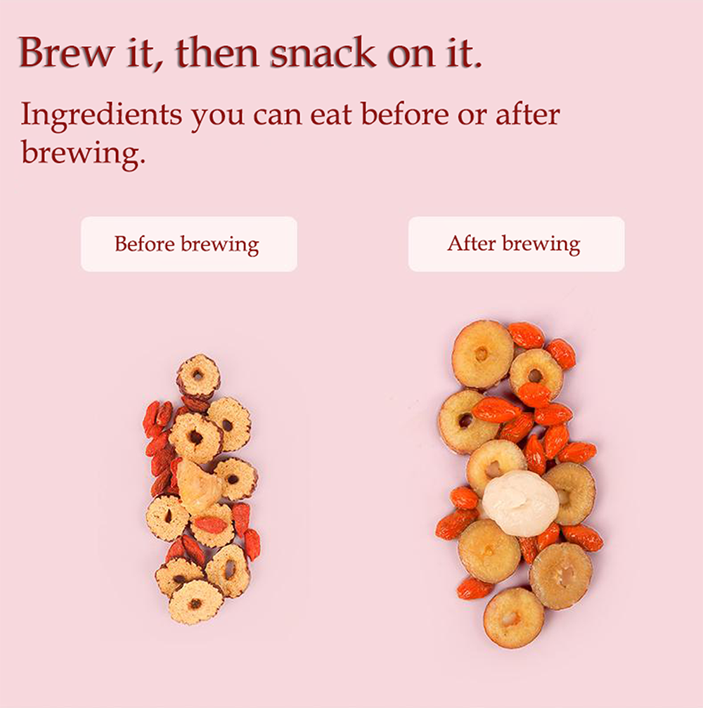 Bebida de té de hierbas - Té de dátil rojo dulce sin azúcar 10.6 oz 300 g-1200 g (50 - 200 bolsas) con muestras de regalo