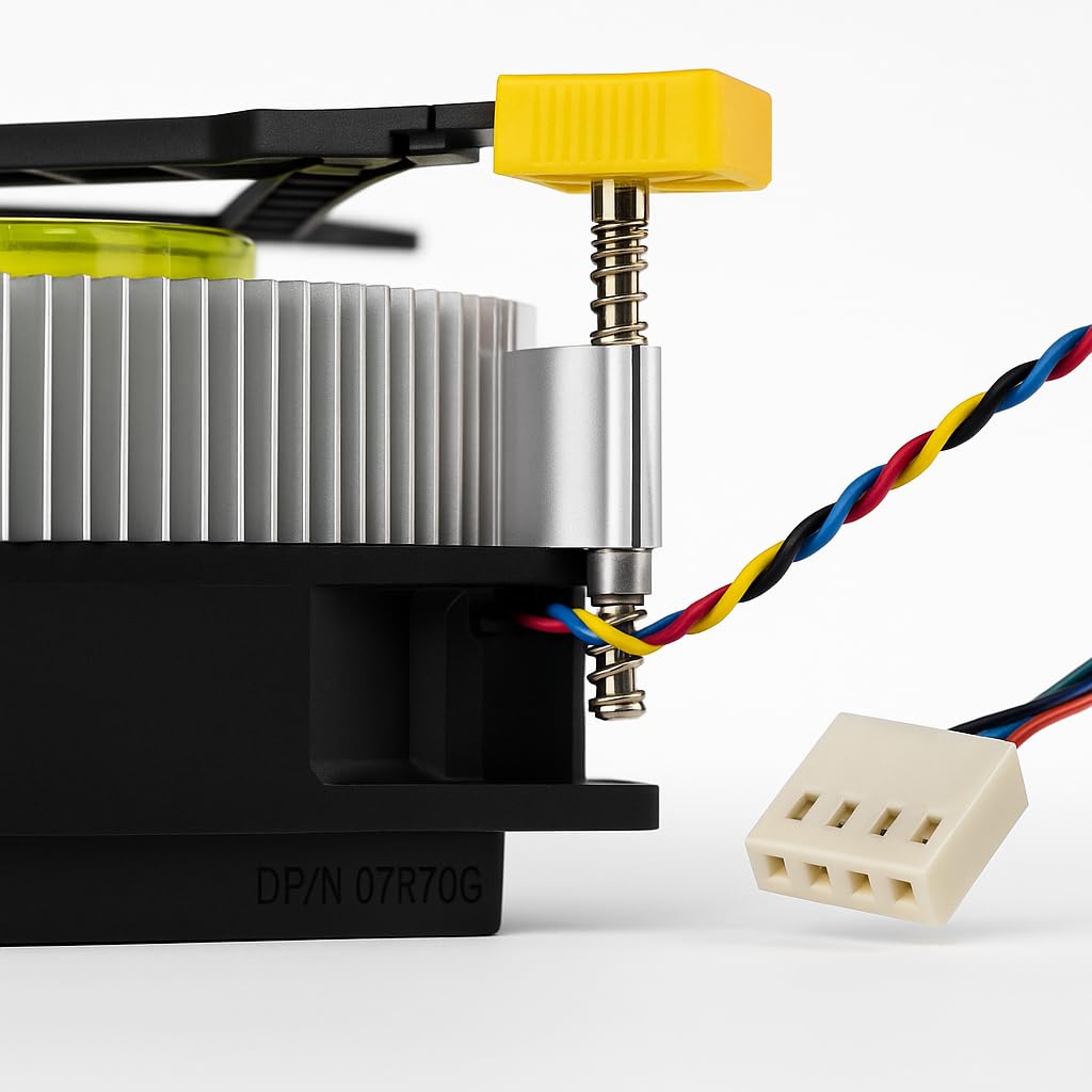 80mm RGB Heatsink CPU Cooler with Universal Bracket - Compatible Intel i3/i5/i7 LGA 115x 1150 1151 1155 1156 1200 Quiet Fan & Aluminum Heatsink 4pin with Temperature Control Easy Install for Desktop