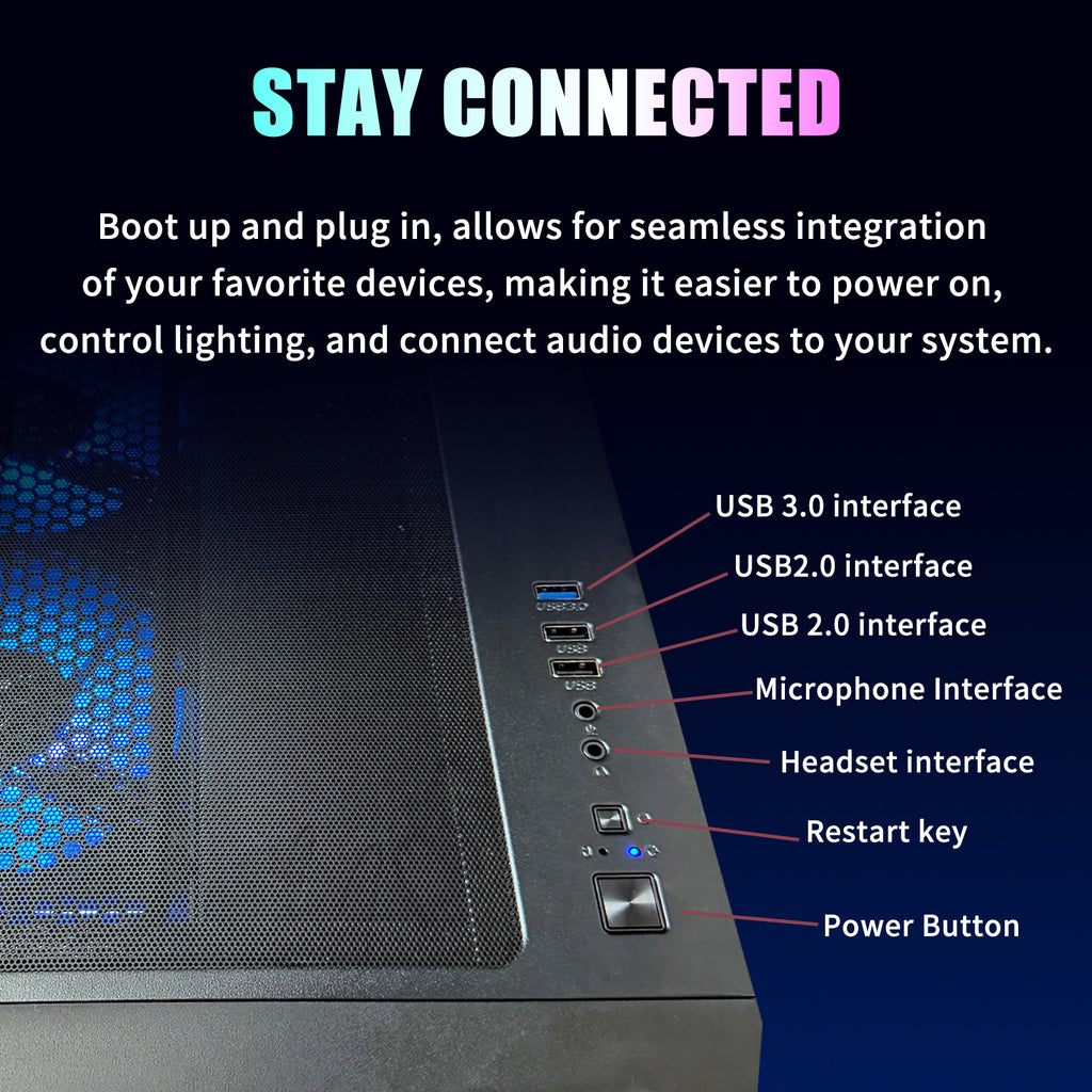 ARGB Gaming PC Desktop, i7-11700F (up to 4.9GHz), RTX 2080 Ti 11GB, 32GB DDR4 RAM, 1TB NVMe SSD, 800W PSU, Wi-Fi 6, Windows 11 – High-Performance Gaming & Streaming