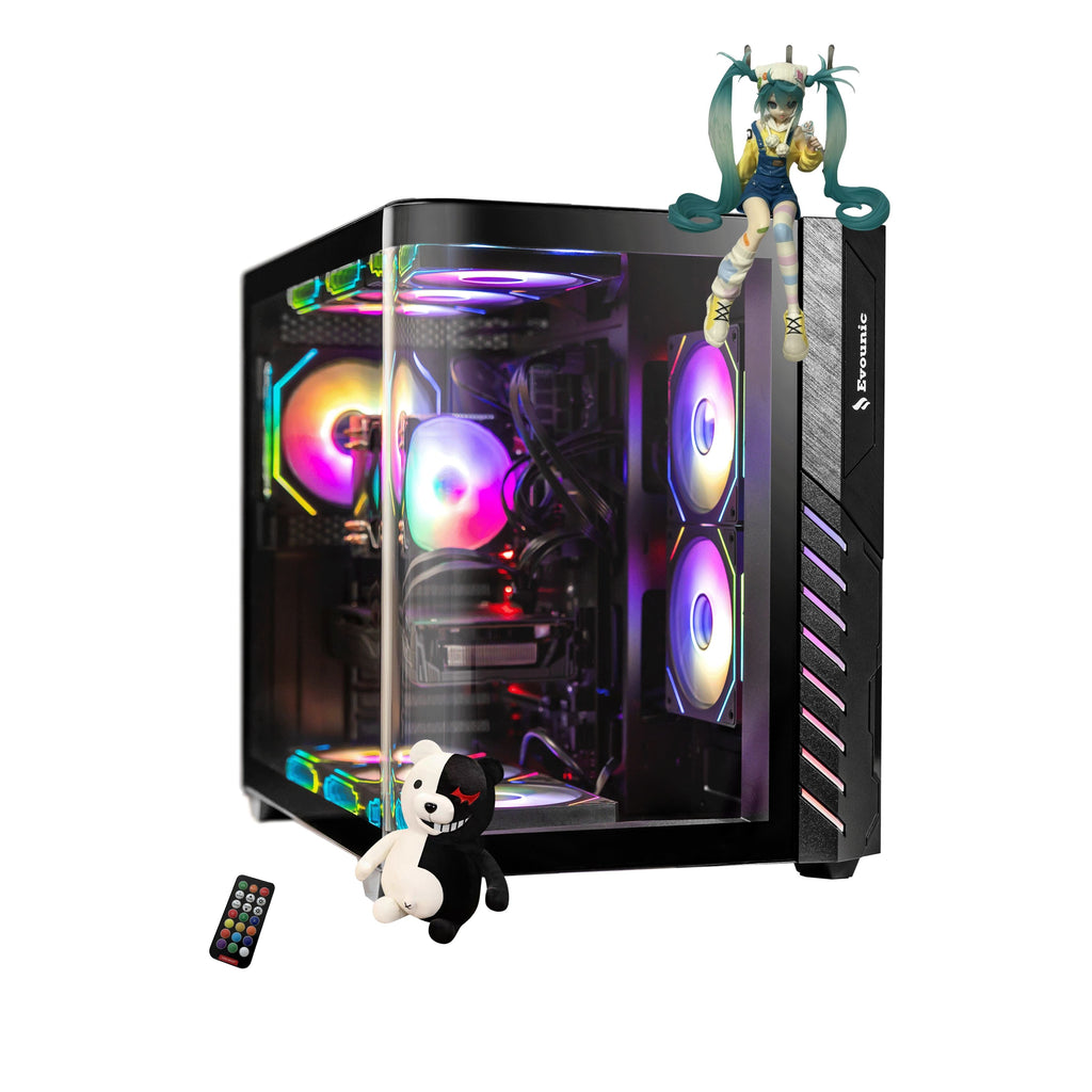 EVOUNIC Gaming PC Computer Desktop,i7 11th GEN Gaming PC! NVIDIA RTX 5060 8GB, 32GB DDR4, 1TB SSD, WiFi BT 5.4, ARGB Fan x9, Windows 11, Gaming Computer Tower for Gamer,Streaming
