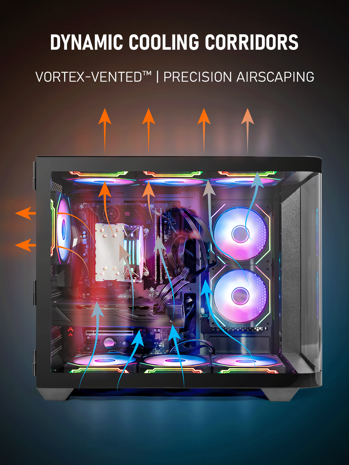 EVOUNIC Gaming PC Computer Desktop,i7 11th GEN Gaming PC! NVIDIA RTX 5060 8GB, 32GB DDR4, 1TB SSD, WiFi BT 5.4, ARGB Fan x9, Windows 11, Gaming Computer Tower for Gamer,Streaming