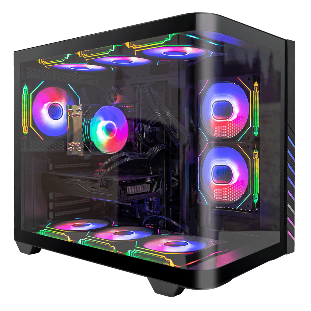 EVOUNIC Gaming PC Computer Desktop,i7 11th GEN Gaming PC! NVIDIA RTX 5060 8GB, 32GB DDR4, 1TB SSD, WiFi BT 5.4, ARGB Fan x9, Windows 11, Gaming Computer Tower for Gamer,Streaming
