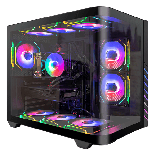 EVOUNIC Gaming PC Computer Desktop,i7 11th GEN Gaming PC! NVIDIA RTX 5060 8GB, 32GB DDR4, 1TB SSD, WiFi BT 5.4, ARGB Fan x9, Windows 11, Gaming Computer Tower for Gamer,Streaming