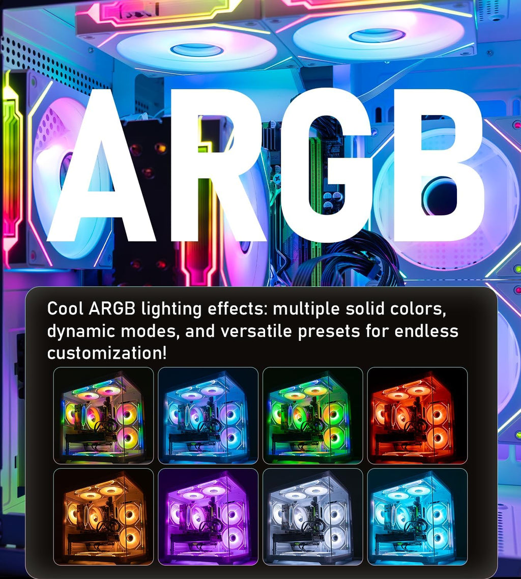 Gaming PC Computer Desktop – Ryzen 5 5500 up to 4.2GHz, GeForce GTX 1080 Ti 11GB GDDR5X, 16GB RAM, 1TB NVMe SSD, WiFi 6 & BT 5.4, Windows 11, 8× ARGB Fans, 650W PSU