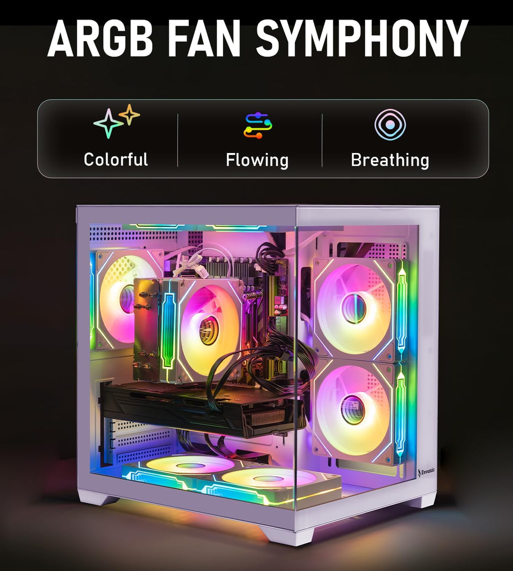 Gaming PC Computer Desktop – Ryzen 5 5500 up to 4.2GHz, GeForce GTX 1080 Ti 11GB GDDR5X, 16GB RAM, 1TB NVMe SSD, WiFi 6 & BT 5.4, Windows 11, 8× ARGB Fans, 650W PSU