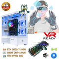 EVOUNIC Gaming PC Desktop Computer – Ryzen 7 5700X up to 4.6GHz (8 Cores / 16 Threads), RTX 3060 Ti, 32GB DDR4 RAM, 1TB SSD, Wi-Fi 6 & Bluetooth 5.4, 9× ARGB Fans, Air Cooler, 650W PSU, Win11 Pro