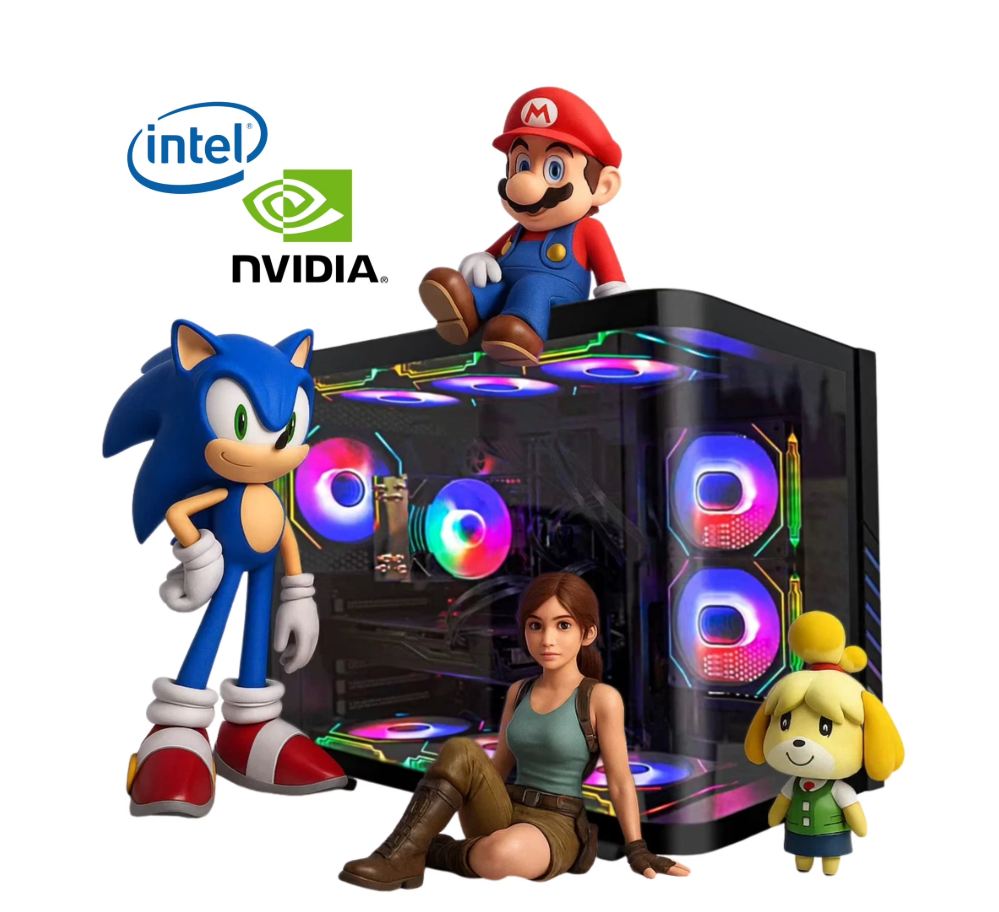 EVOUNIC Gaming PC Computer Desktop,i7 11th GEN Gaming PC! NVIDIA RTX 5060 8GB, 32GB DDR4, 1TB SSD, WiFi BT 5.4, ARGB Fan x9, Windows 11, Gaming Computer Tower for Gamer,Streaming